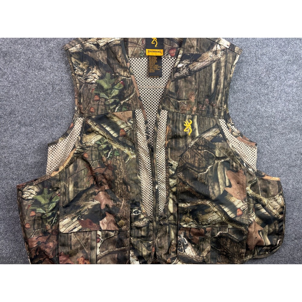 Browning Shooting Vest Mens XL Camo Mesh Back Hunting Clay Range